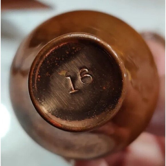 Vintage Dollhouse Miniature Cauldron Pot Jug Copper Lid Handle with Patina Rare - Picture 13 of 15